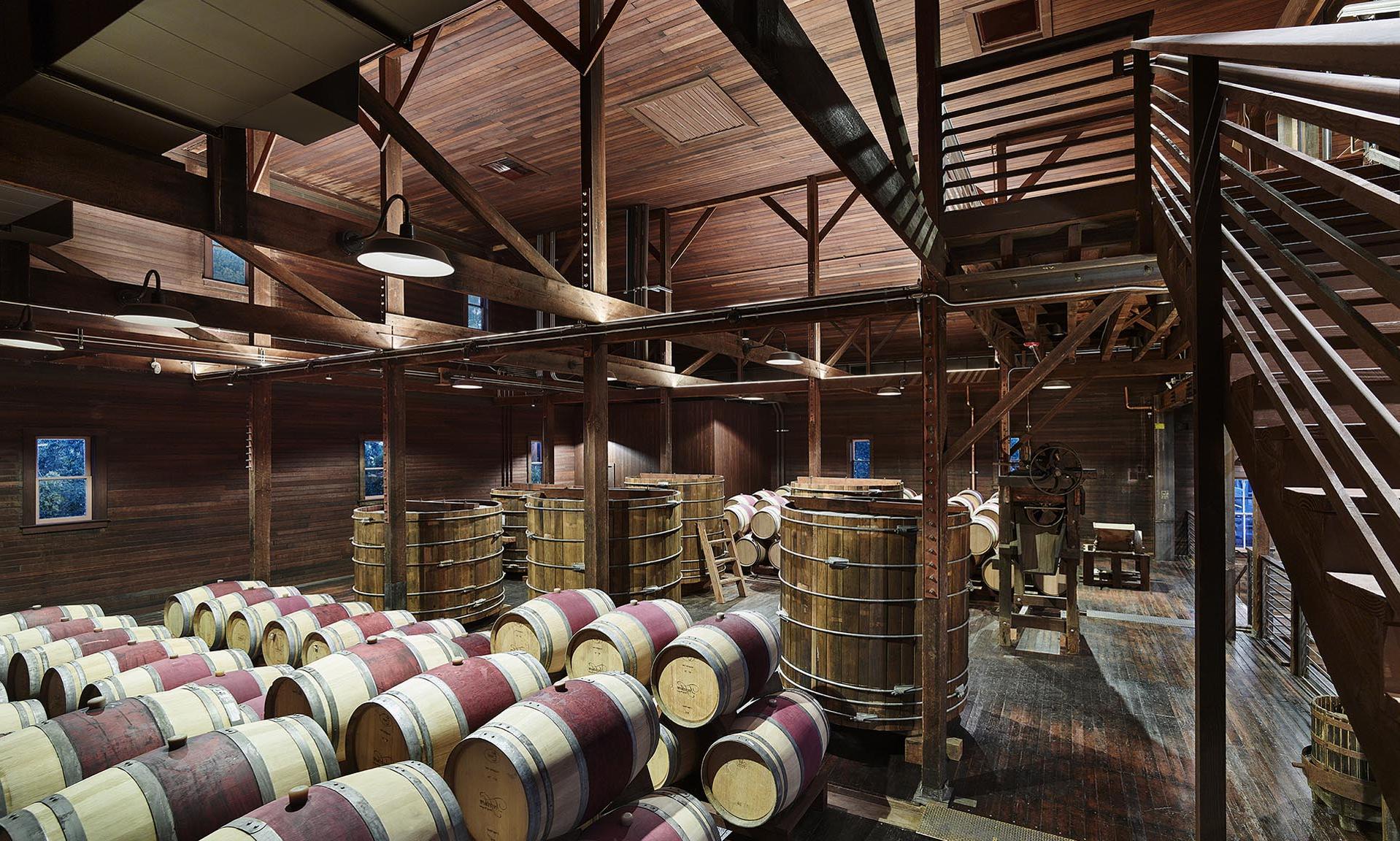 Trefethen Historic Winery cask room